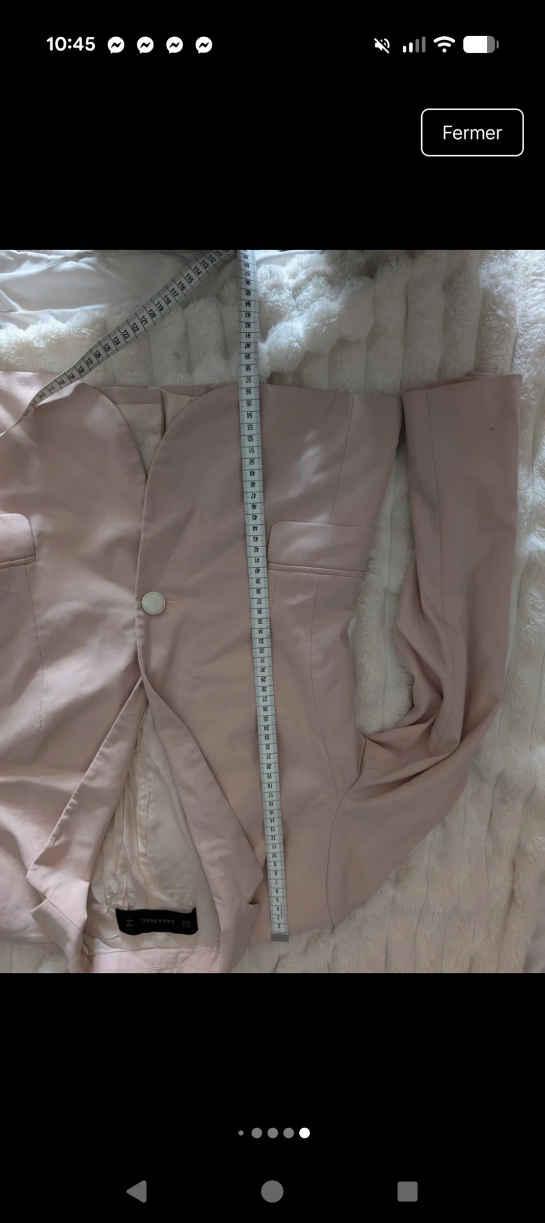 Magnifique Blazer / Zara Basic kostuumjas - Poederton / Nude - Maat M – photo 13